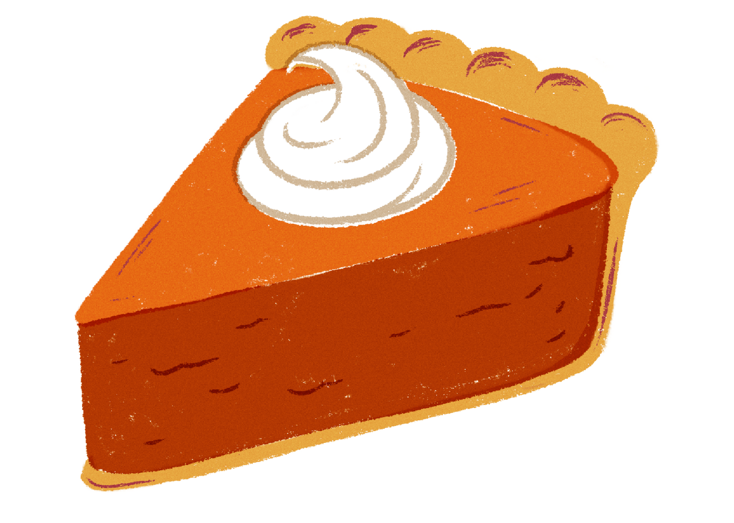 pumpkin pie with whipped cream